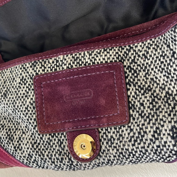 Coach Soho Tweed Demi Flap Y2K Shoulder Bag EUC - Picture 10 of 17